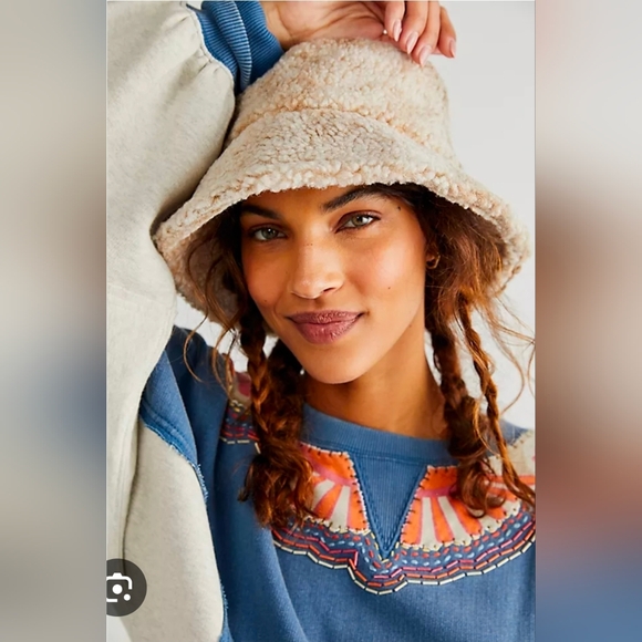 Free People Accessories - Free People Tan Fuzzy Bucket Hat